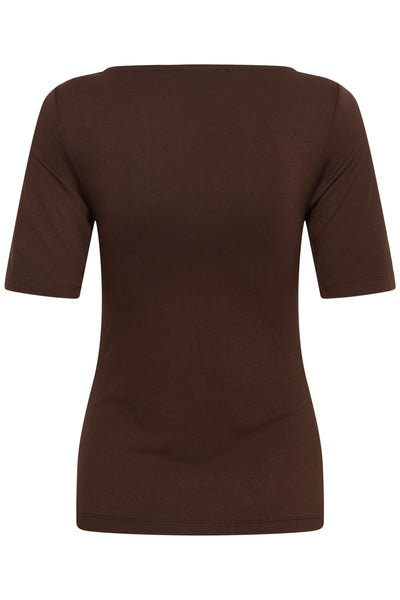 KAyoko Boatneck T-Shirt Chocolate Brown - 190912 - 10511356 Thumbnail