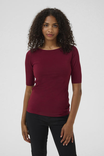 KAyoko Boatneck T-Shirt Zinfandel - 191522 - 10511356 Thumbnail