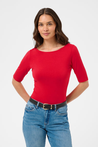 KAyoko Boatneck T-Shirt True Red - 191664 - 10511356 Thumbnail
