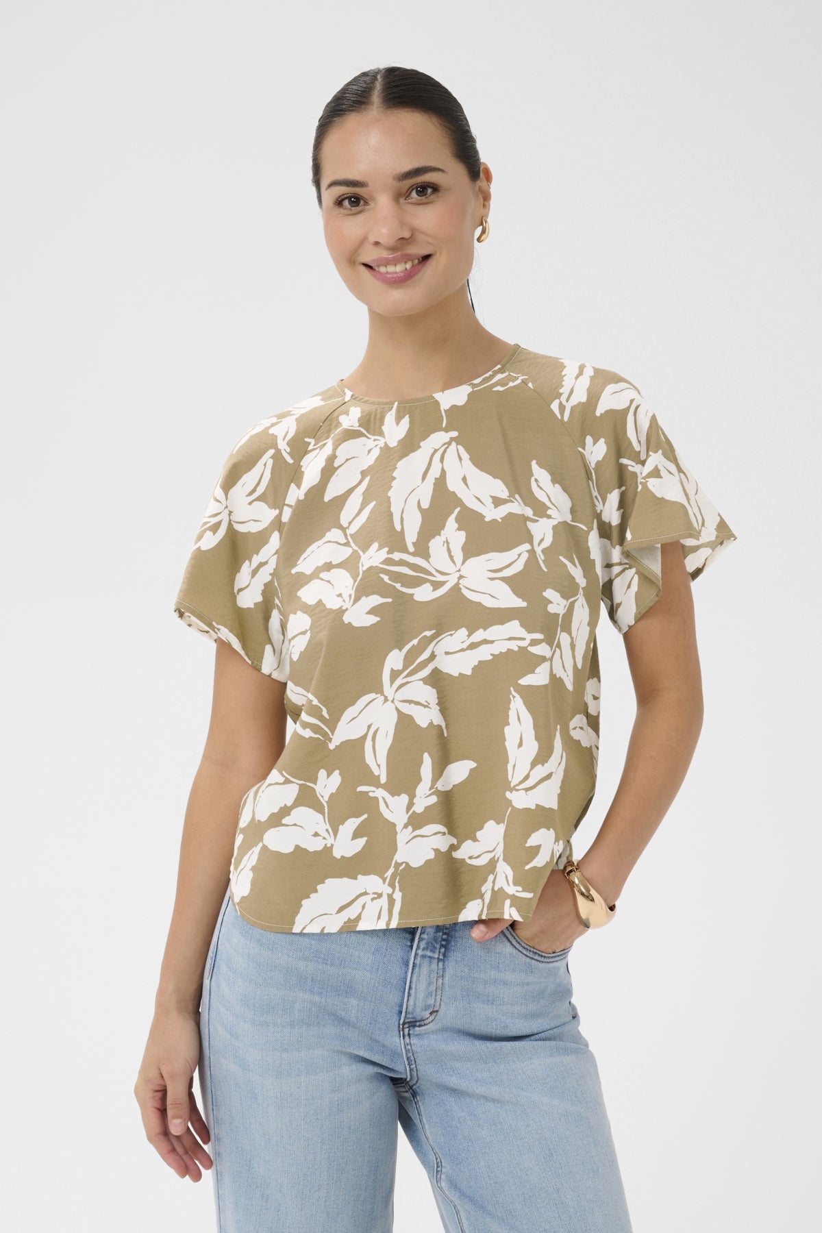 KAmarlo Blouse Oak Chalk Leaves - 109010 - 10511390