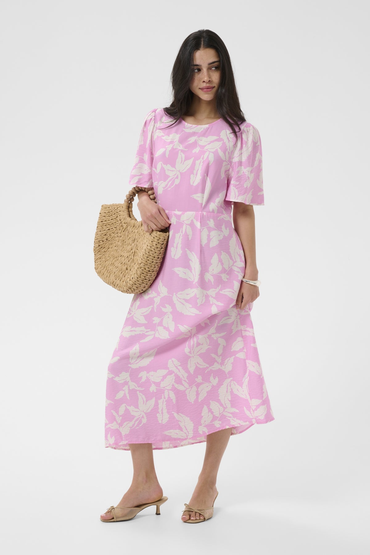KAmarlo Dress Pink Frosting Chalk Leafs - 10 - 10511407