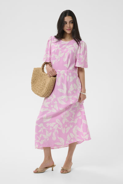 KAmarlo Dress Pink Frosting Chalk Leafs - 10 - 10511407 Thumbnail