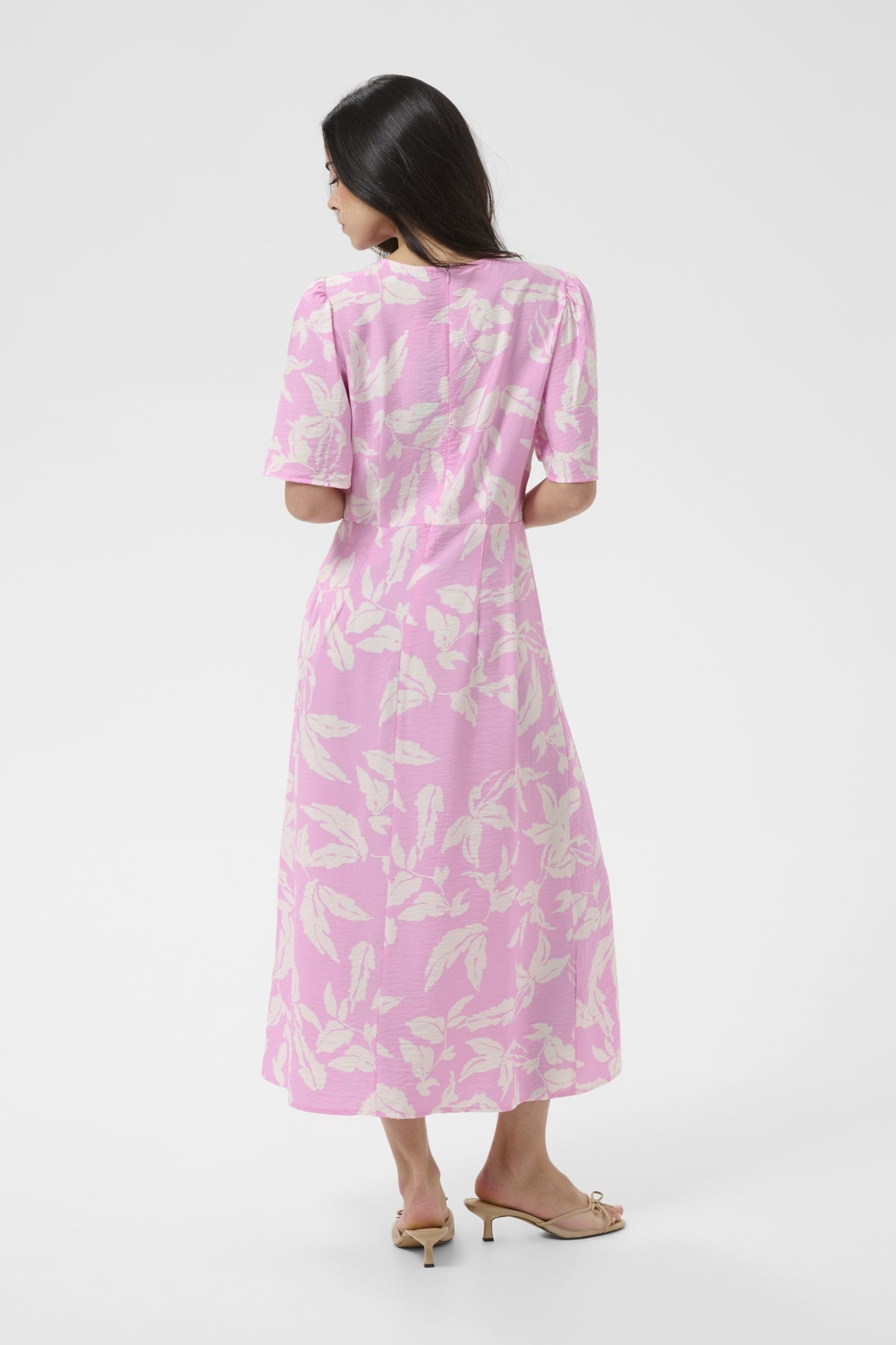 KAmarlo Dress Pink Frosting Chalk Leafs - 10 - 10511407