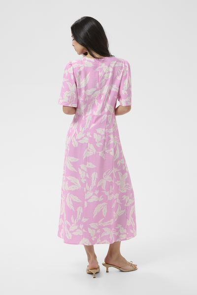 KAmarlo Dress Pink Frosting Chalk Leafs - 10 - 10511407 Thumbnail