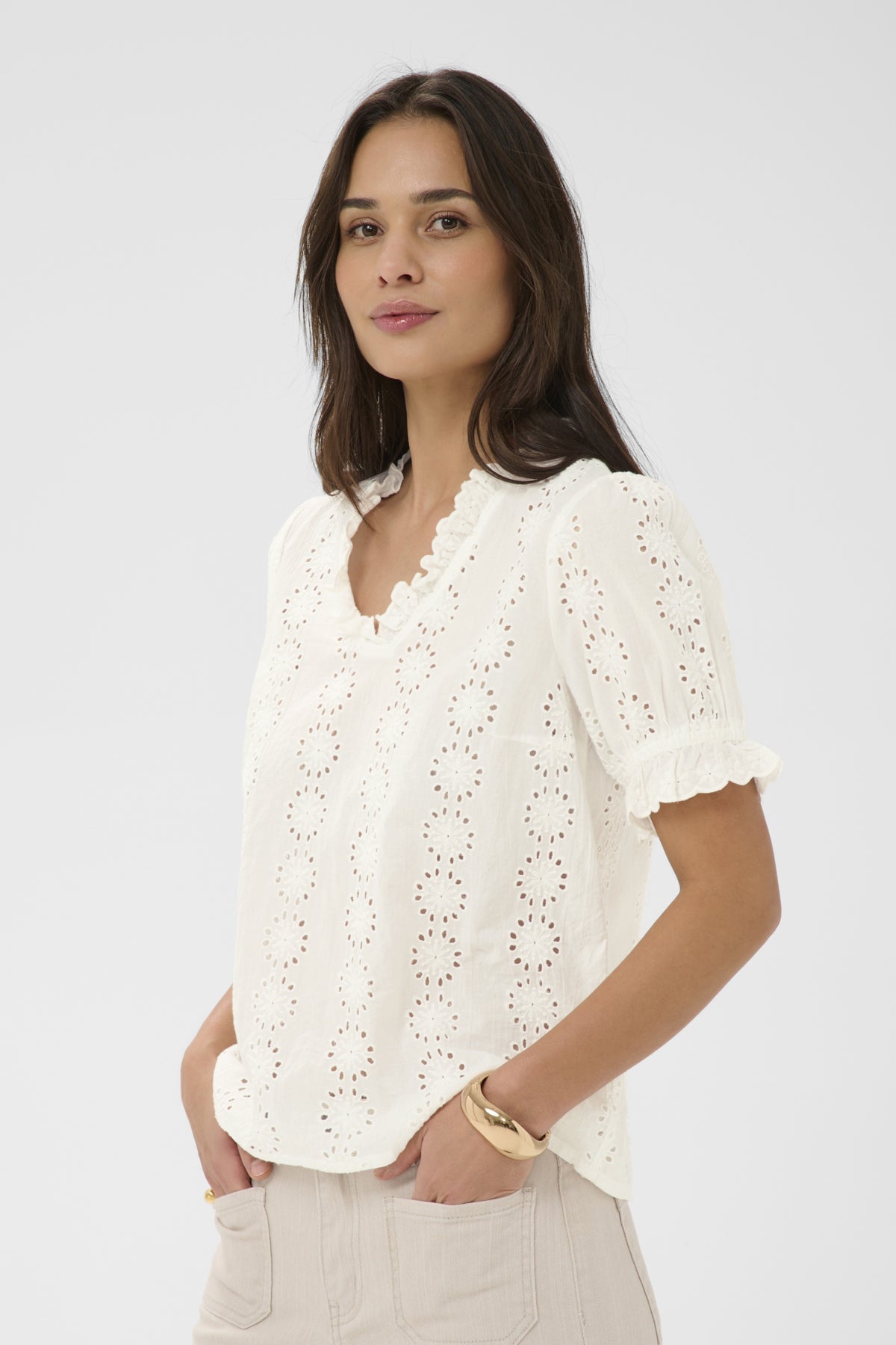 KAdona Blouse Chalk - 110602 - 10511446
