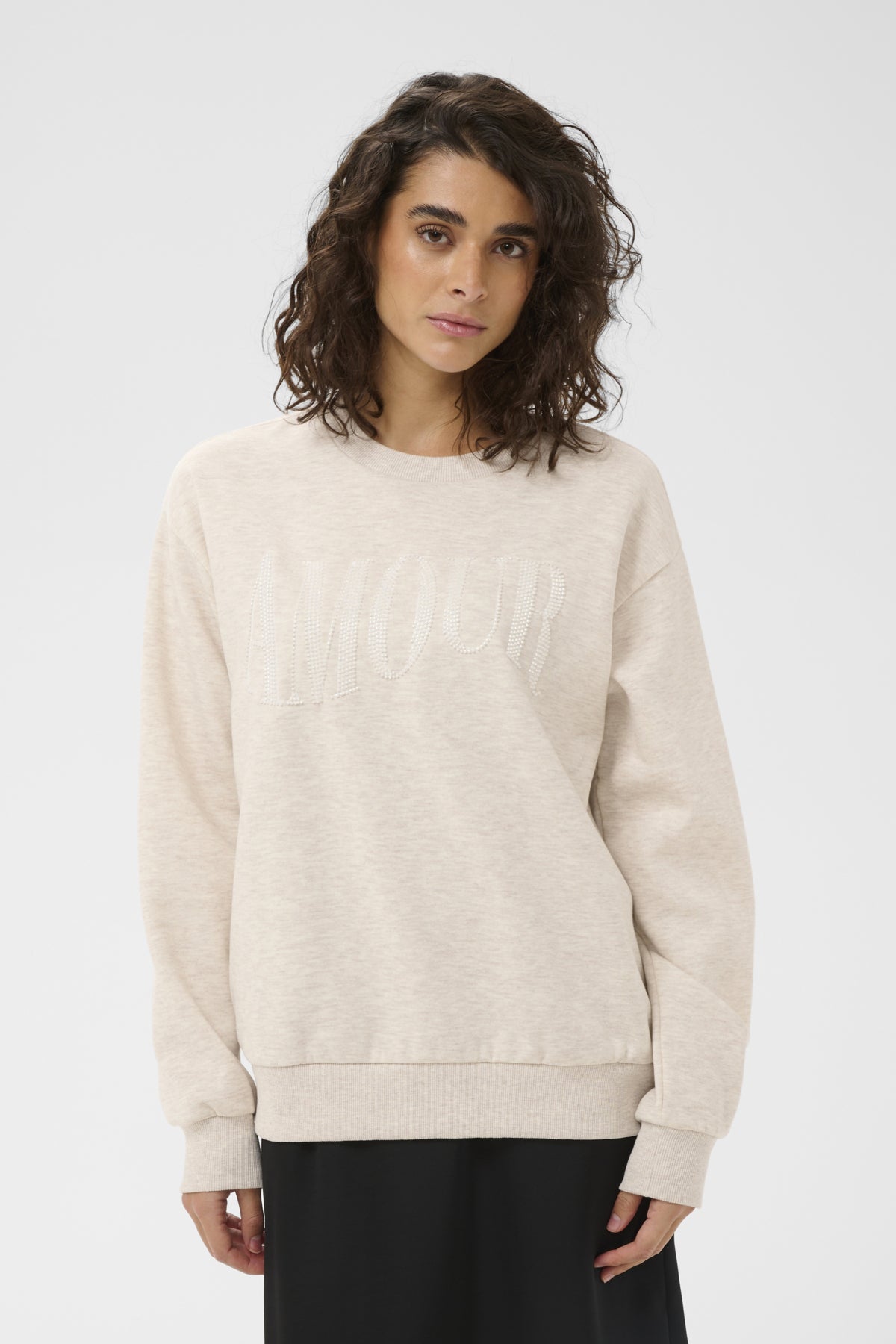KAmelody Sweatshirt Feather Gray Melange - 1513051 - 10511456