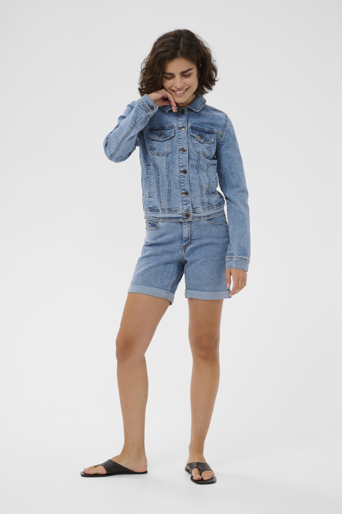 KAvilma Denim Shorts Washed Blue Denim - 103166 - 10511487