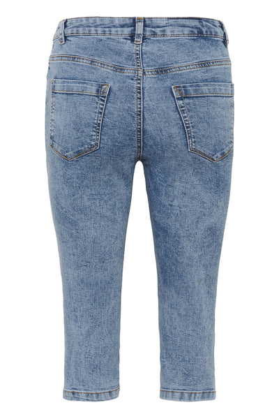 KAvilma Capri Jeans Washed Blue Denim - 103166 - 10511488 Thumbnail