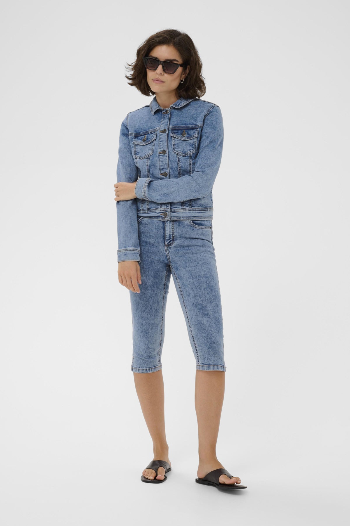 KAvilma Capri Jeans Washed Blue Denim - 103166 - 10511488