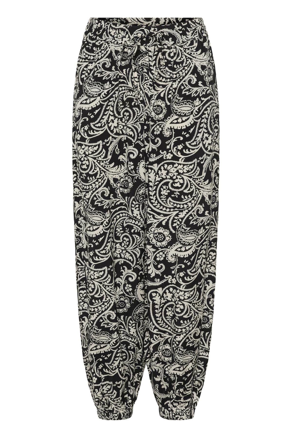 KAbella Pants Black Chalk Paisley - 109282 - 10511523