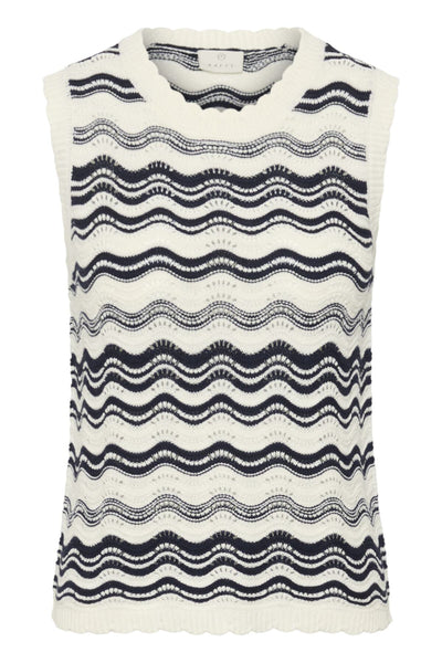 KAanna Knit Slipover Chalk/Midnight M. Wavy Lines - - 10511547 Thumbnail