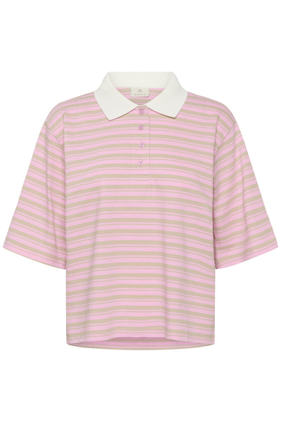 KAmiala Polo T-Shirt Pink Frosting/Feather Gray - 1 - 10511572 Thumbnail