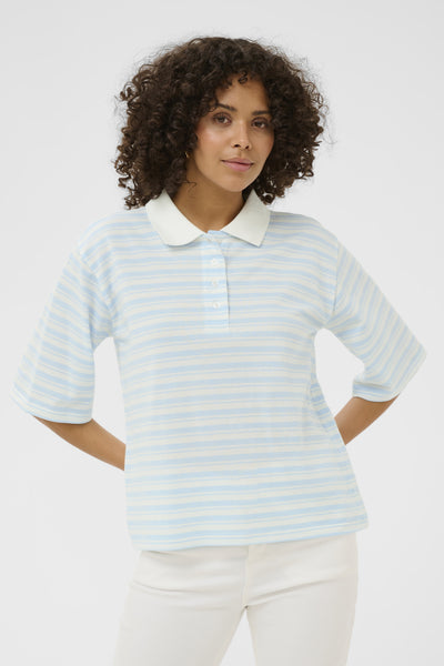 KAmiala Polo T-Shirt Nantucket Breeze/Chalk - 10929 - 10511572 Thumbnail