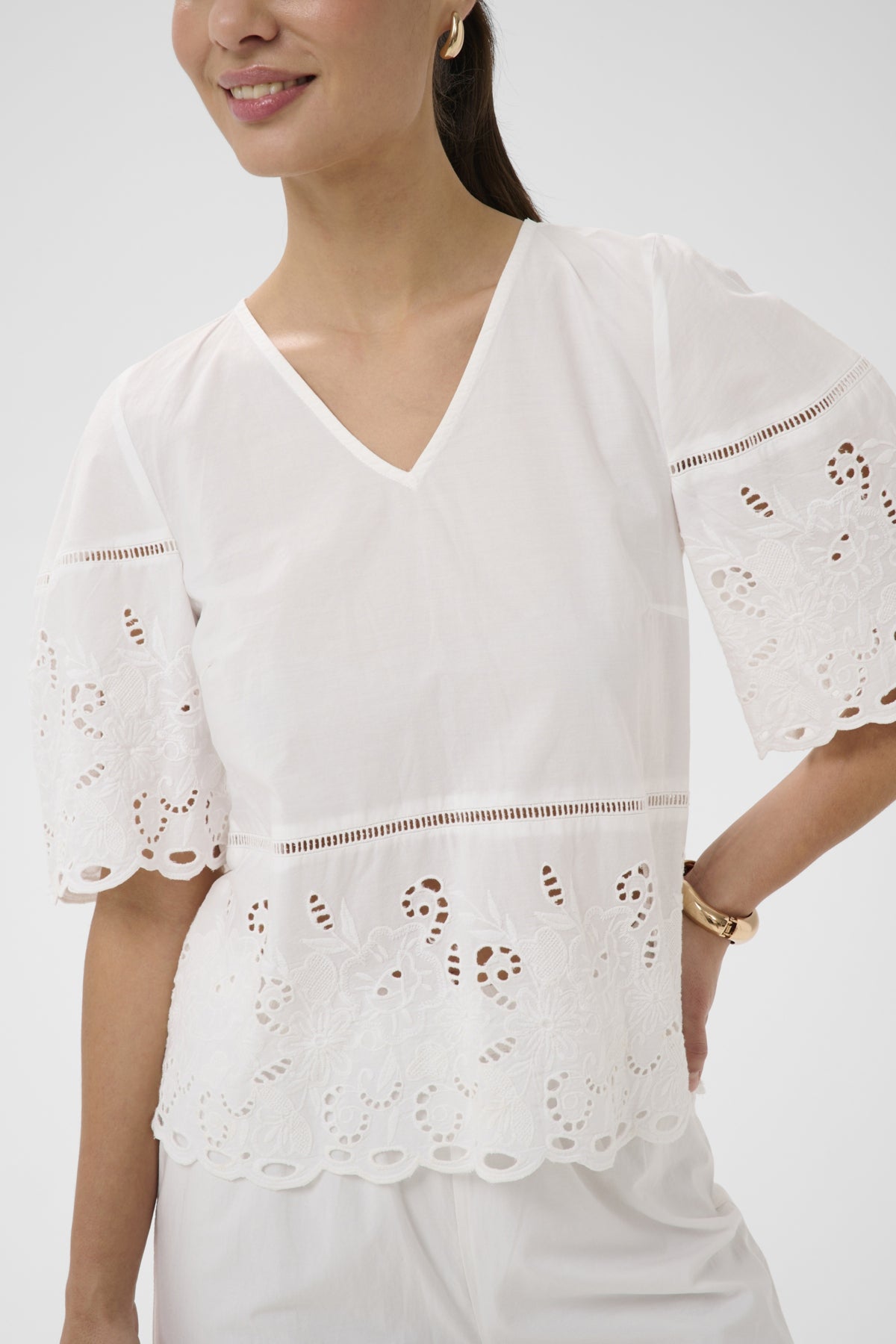 KAgertrud Blouse Chalk - 110602 - 10511626