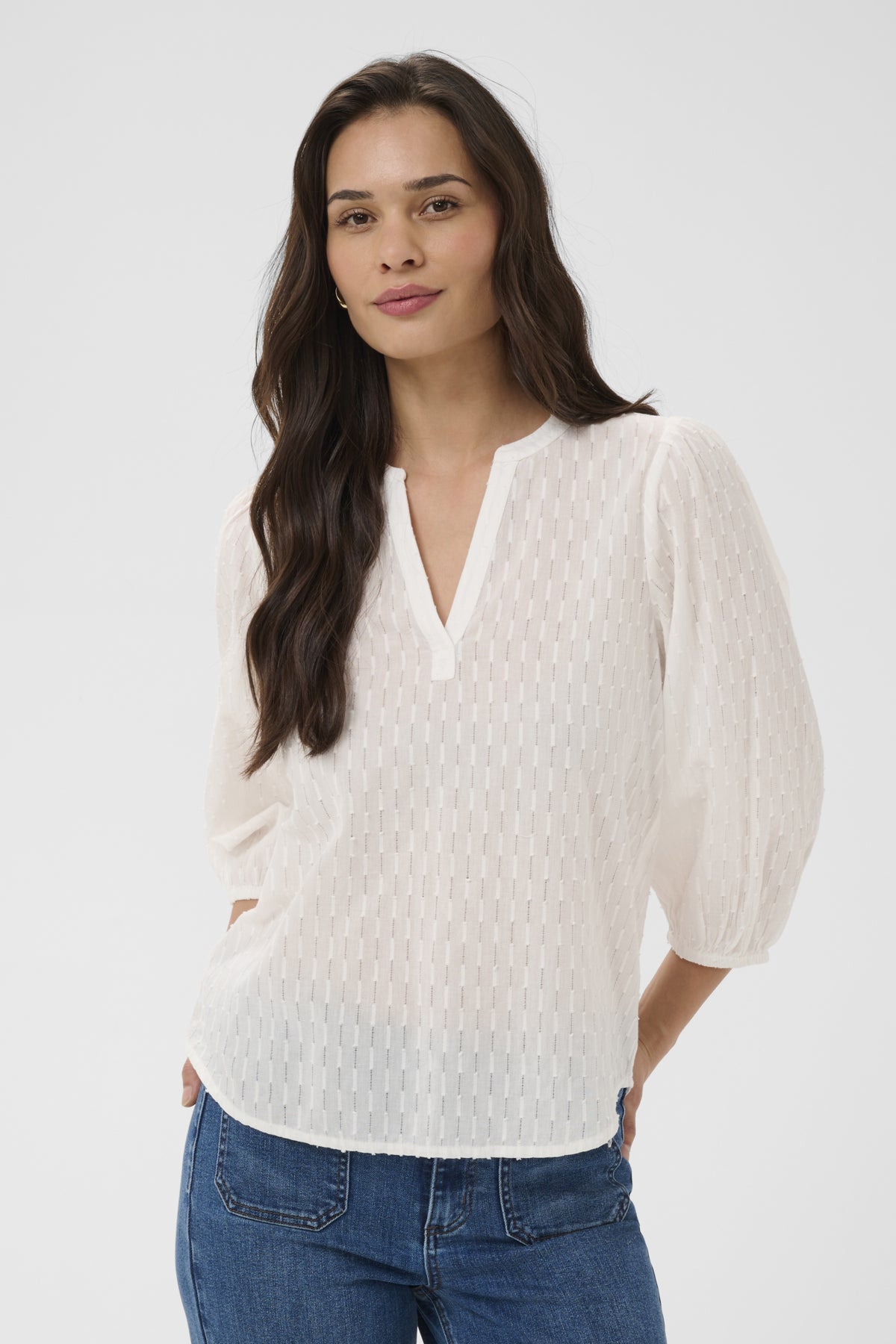 KAbea Blouse Chalk - 110602 - 10511631