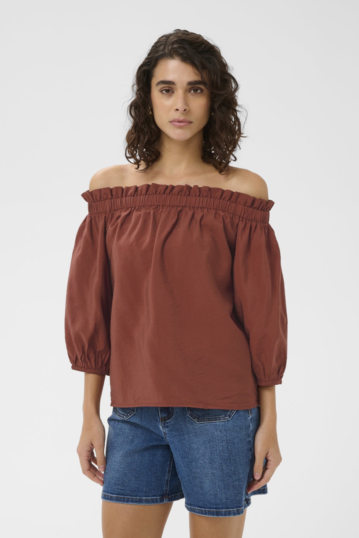 KAneema Off Shoulder Blouse Henna - 191334 - 10511632