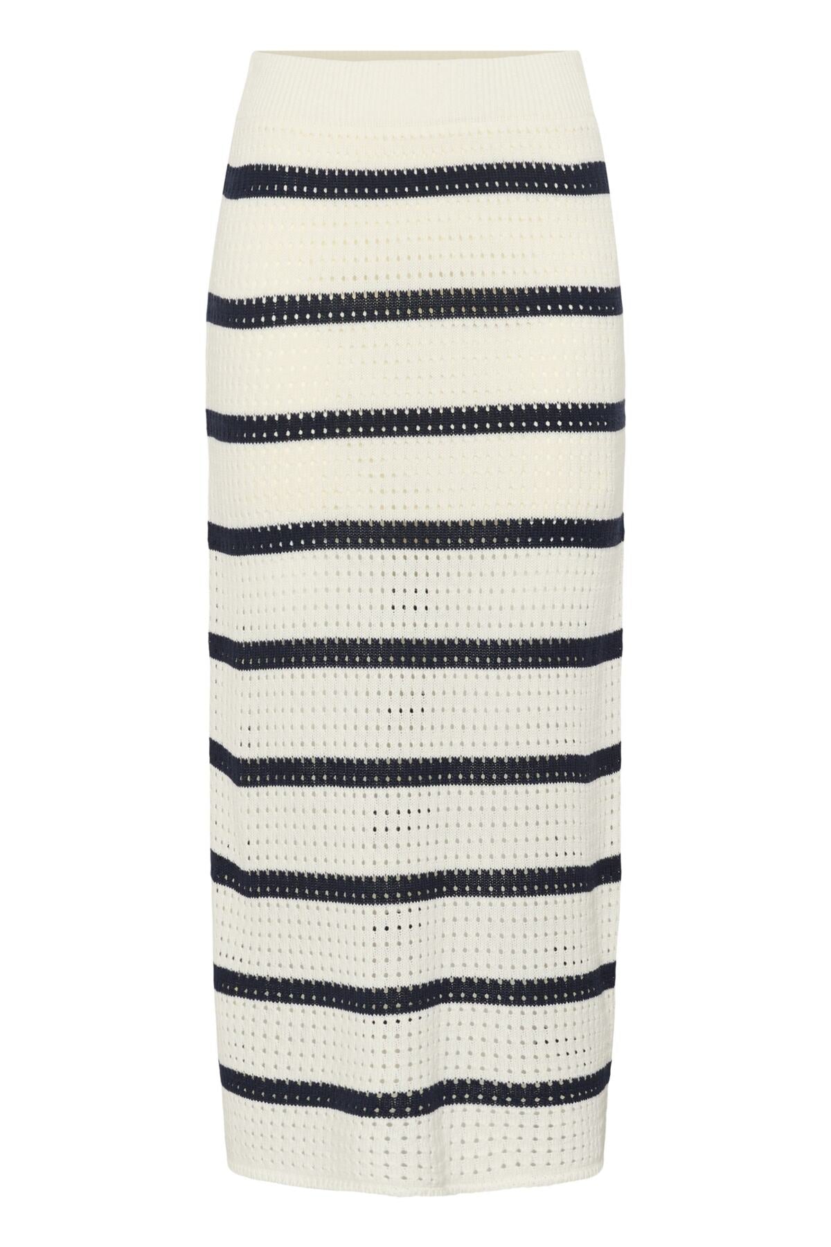 KAbrianna  Knit Skirt CHALK/MIDNIGHT MARINE STRIPE - - 10511646