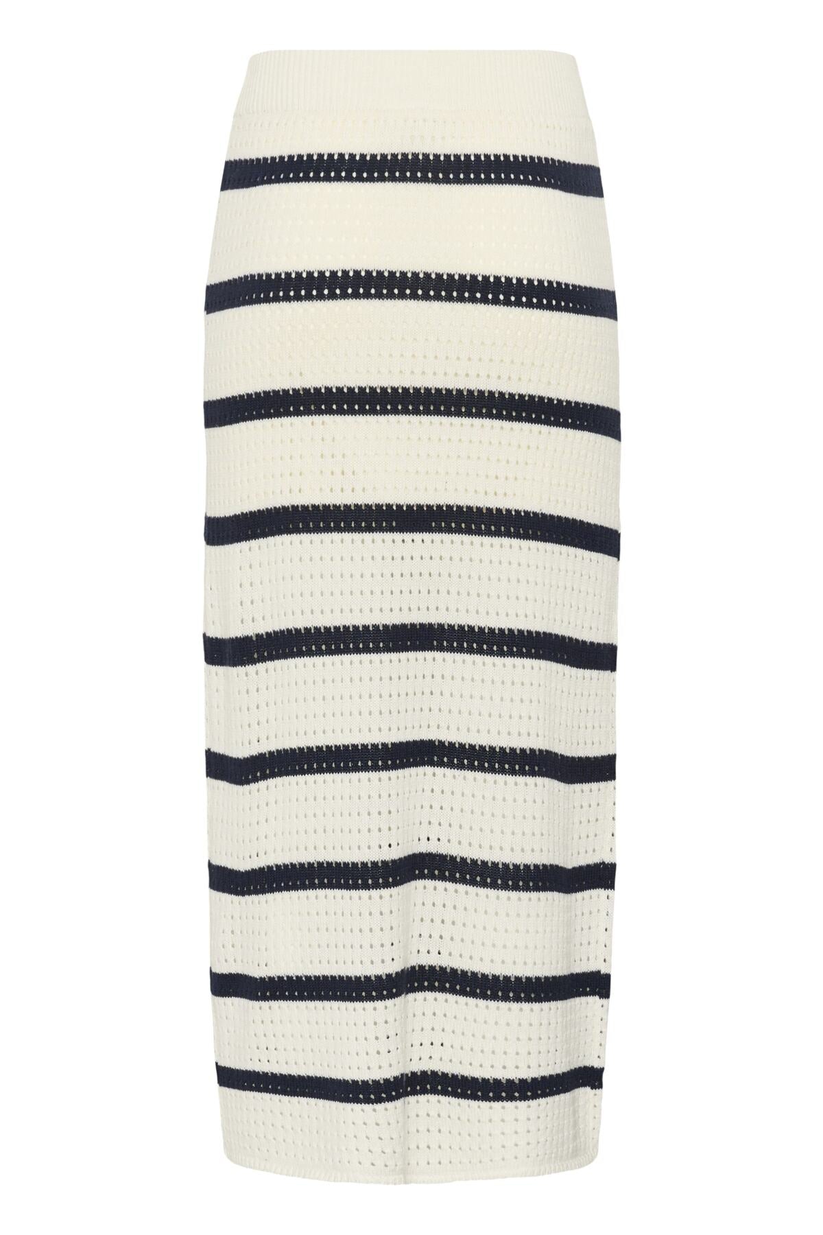 KAbrianna  Knit Skirt CHALK/MIDNIGHT MARINE STRIPE - - 10511646