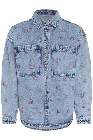 KAbabena Denim Jacket Blue Denim/Pink Flower Emb. - - 10511680