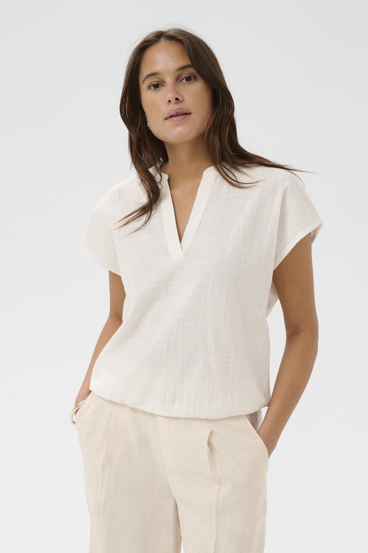 KApauline Blouse Chalk - 110602 - 10511724