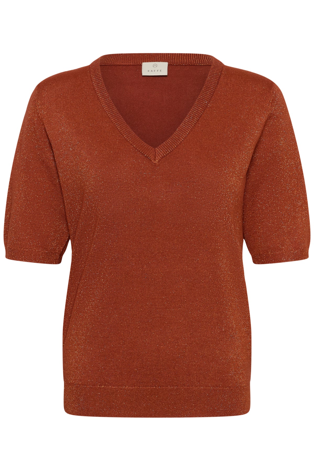 KAregina Stripe V-neck Pullove Henna Shiny - 109811 - 10511730
