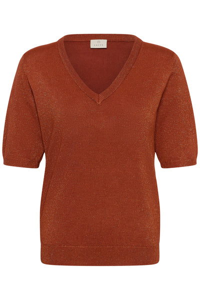 KAregina Stripe V-neck Pullove Henna Shiny - 109811 - 10511730 Thumbnail