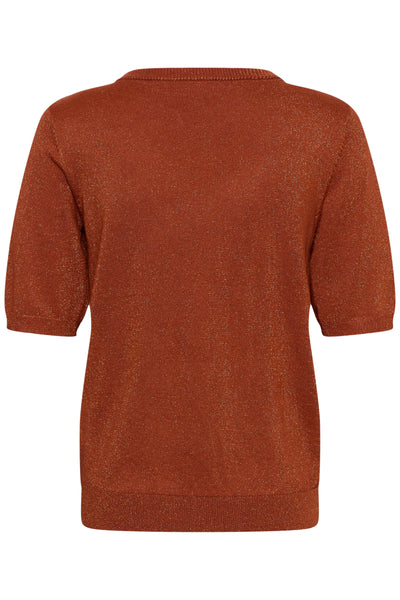KAregina Stripe V-neck Pullove Henna Shiny - 109811 - 10511730 Thumbnail