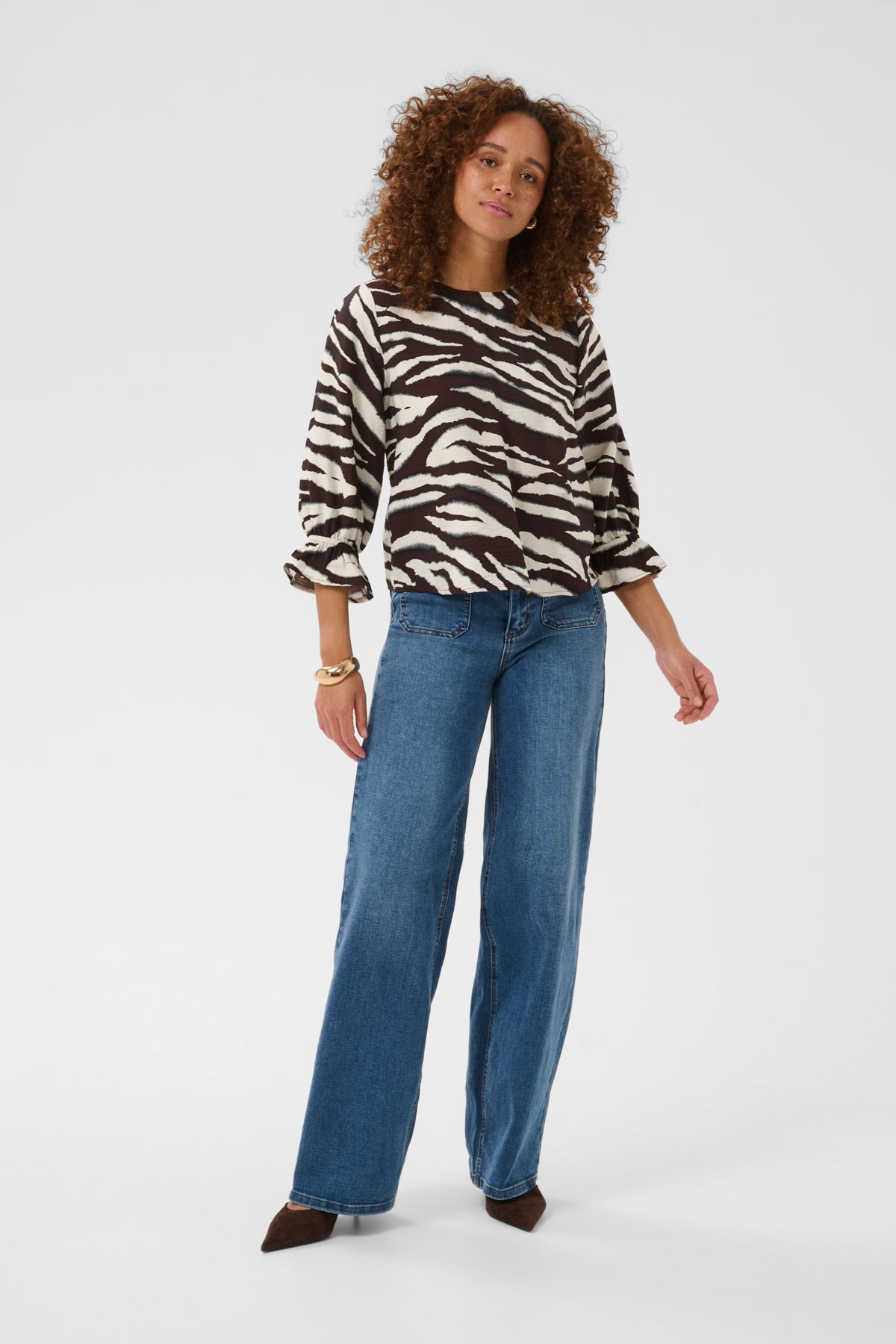 KAviky Blouse Coffee Bean/Turtledove Animal - 10511735