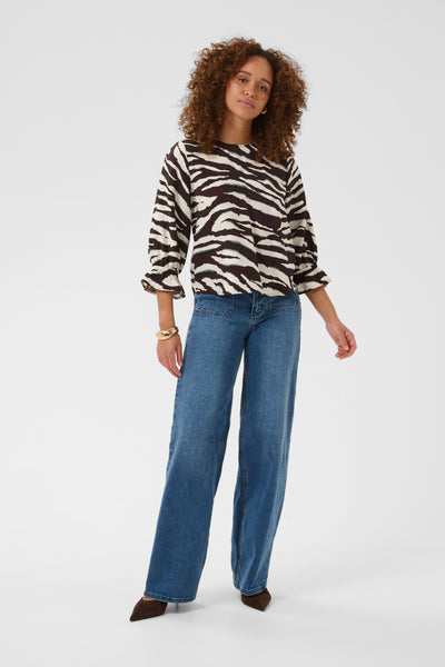 KAviky Blouse Coffee Bean/Turtledove Animal - 10511735 Thumbnail