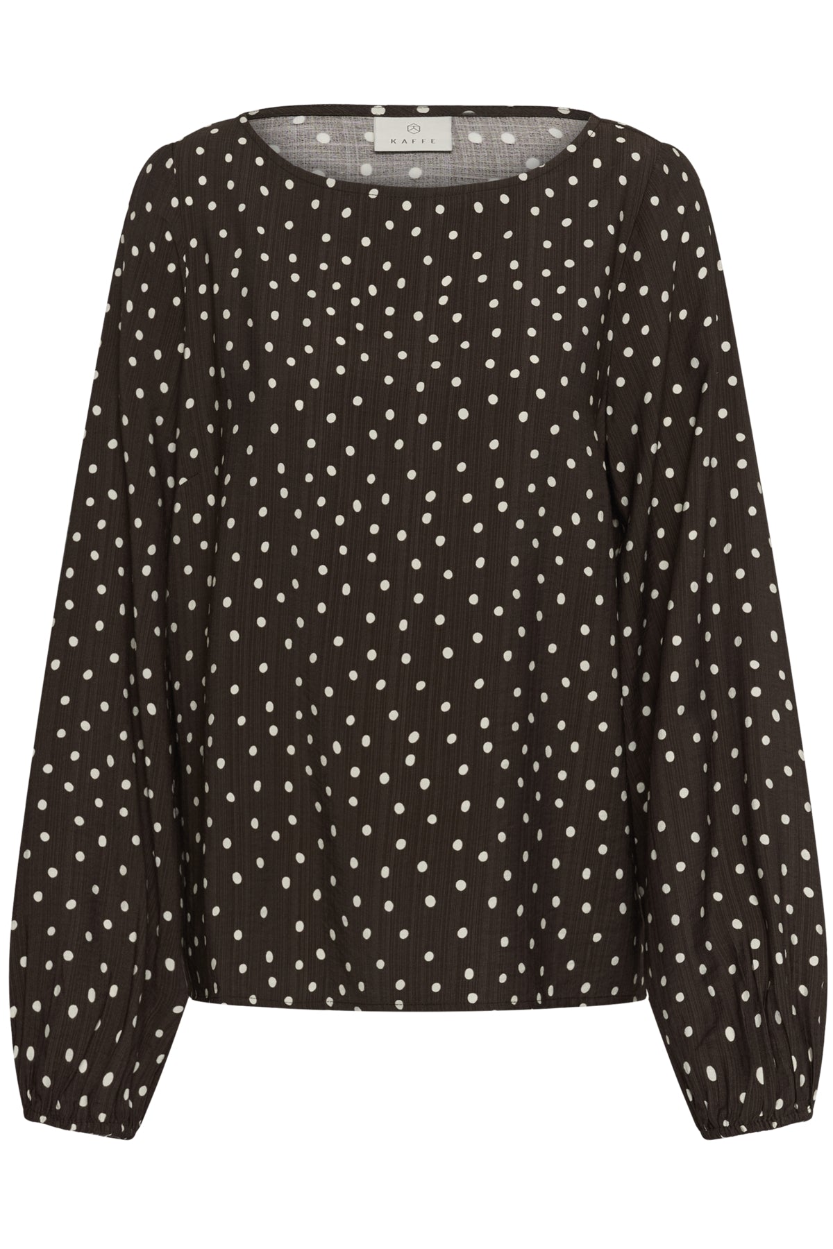 KAnadira Blouse Coffee Bean Turtledove Dot - 1 - 10511761