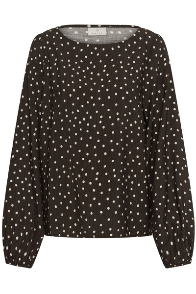 KAnadira Blouse Coffee Bean Turtledove Dot - 1 - 10511761 Thumbnail