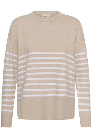 KAlimone Pullover Knit Feather Gray Mel/Chalk Stripe - 10511830
