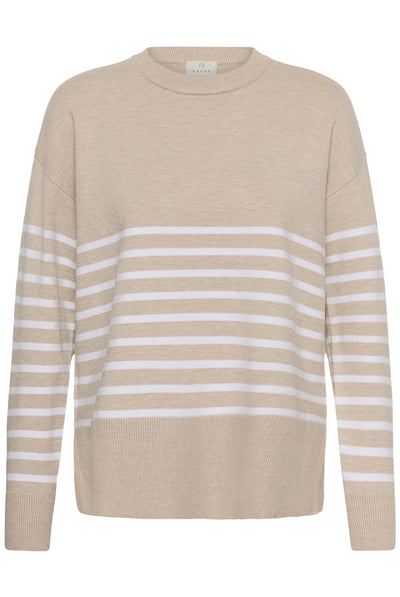 KAlimone Pullover Knit Feather Gray Mel/Chalk Stripe - 10511830 Thumbnail