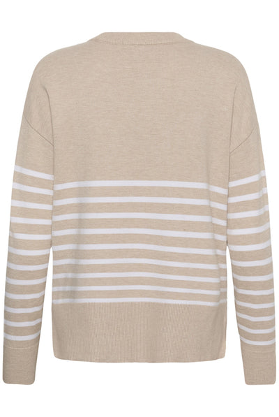 KAlimone Pullover Knit Feather Gray Mel/Chalk Stripe - 10511830 Thumbnail