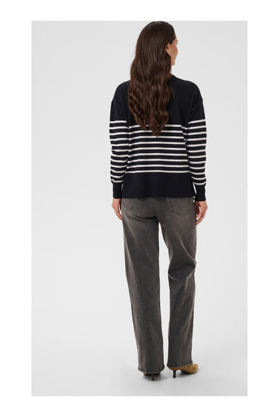 KAlimone Pullover Knit Black/Chalk Stripe - 1000352 - 10511830 Thumbnail