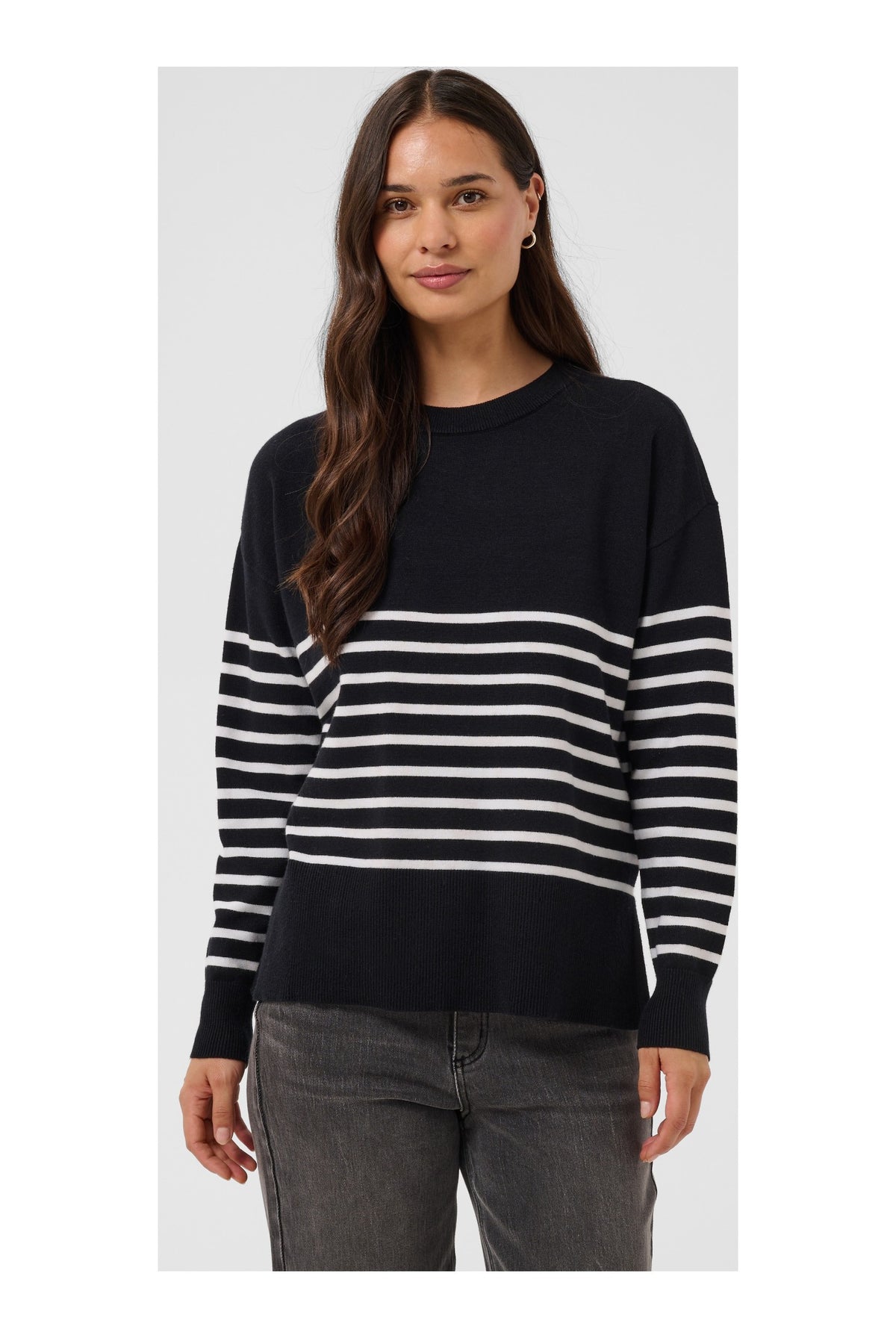 KAlimone Pullover Knit Black/Chalk Stripe - 1000352 - 10511830