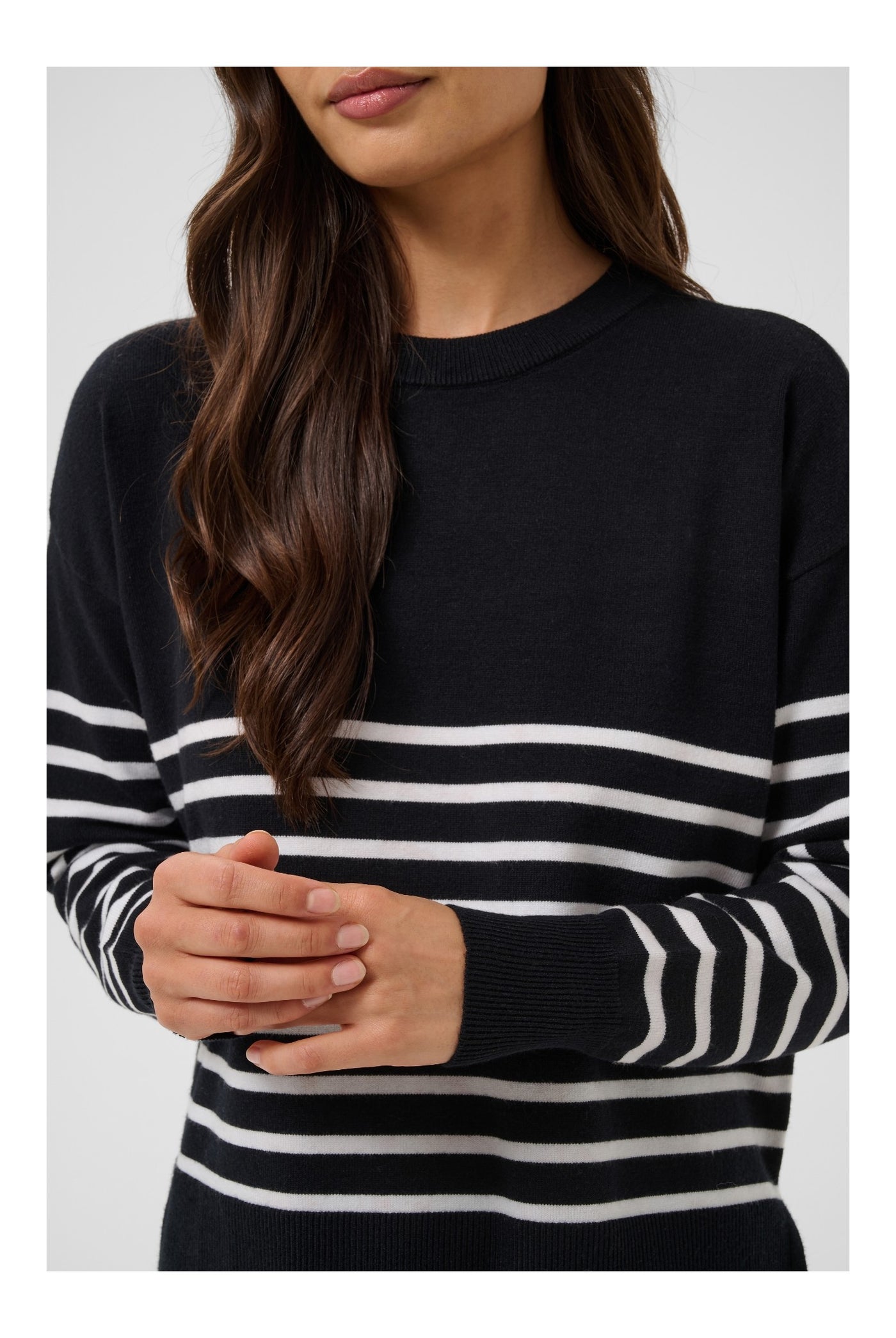 KAlimone Pullover Knit Black/Chalk Stripe - 1000352 - 10511830