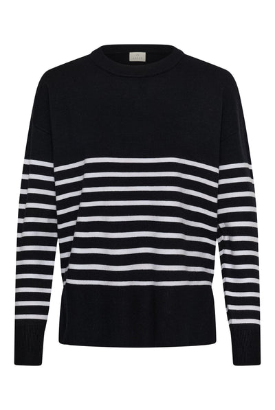 KAlimone Pullover Knit Black/Chalk Stripe - 1000352 - 10511830 Thumbnail