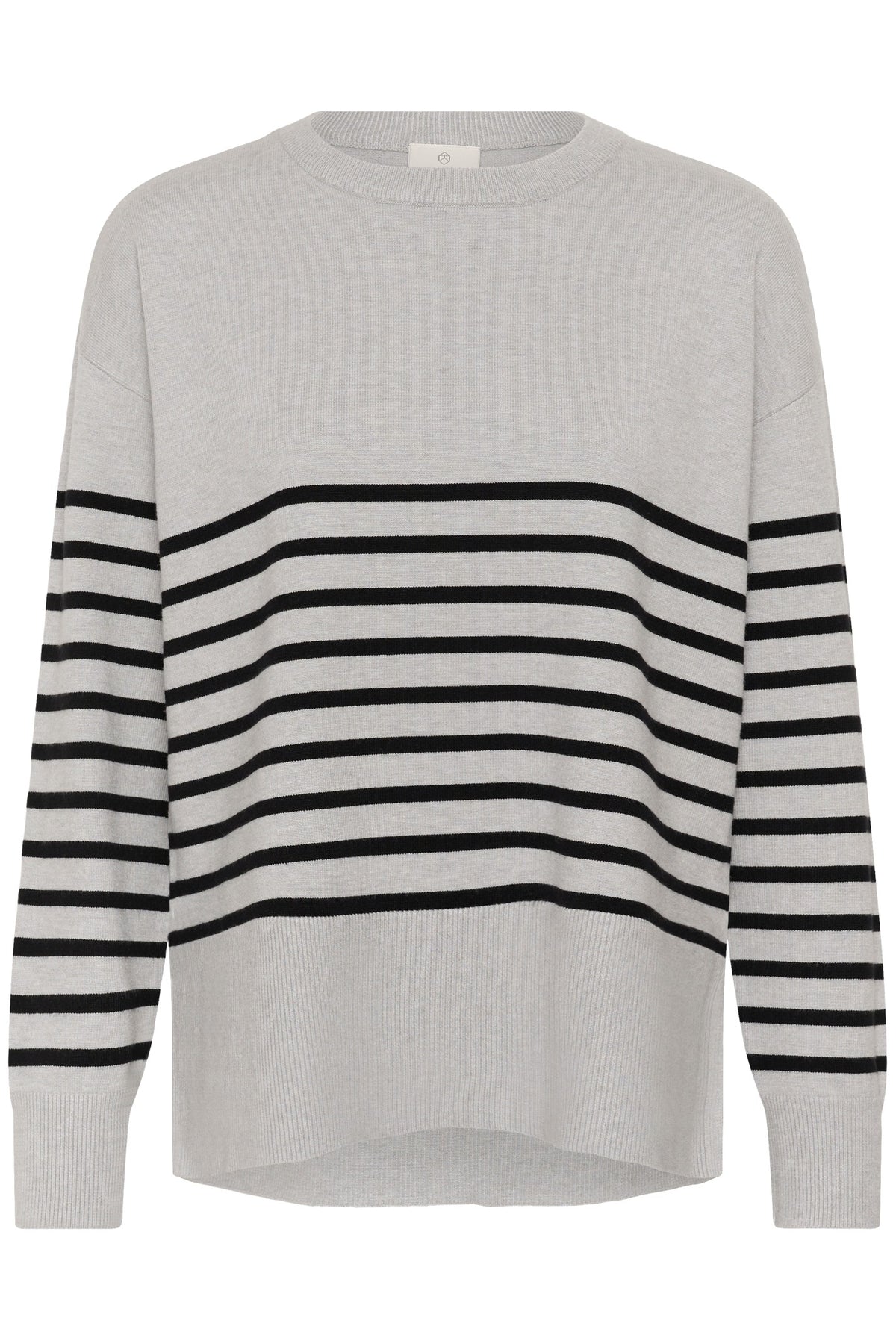 KAlimone Pullover Knit Grey melange/Black Stripe - 10 - 10511830