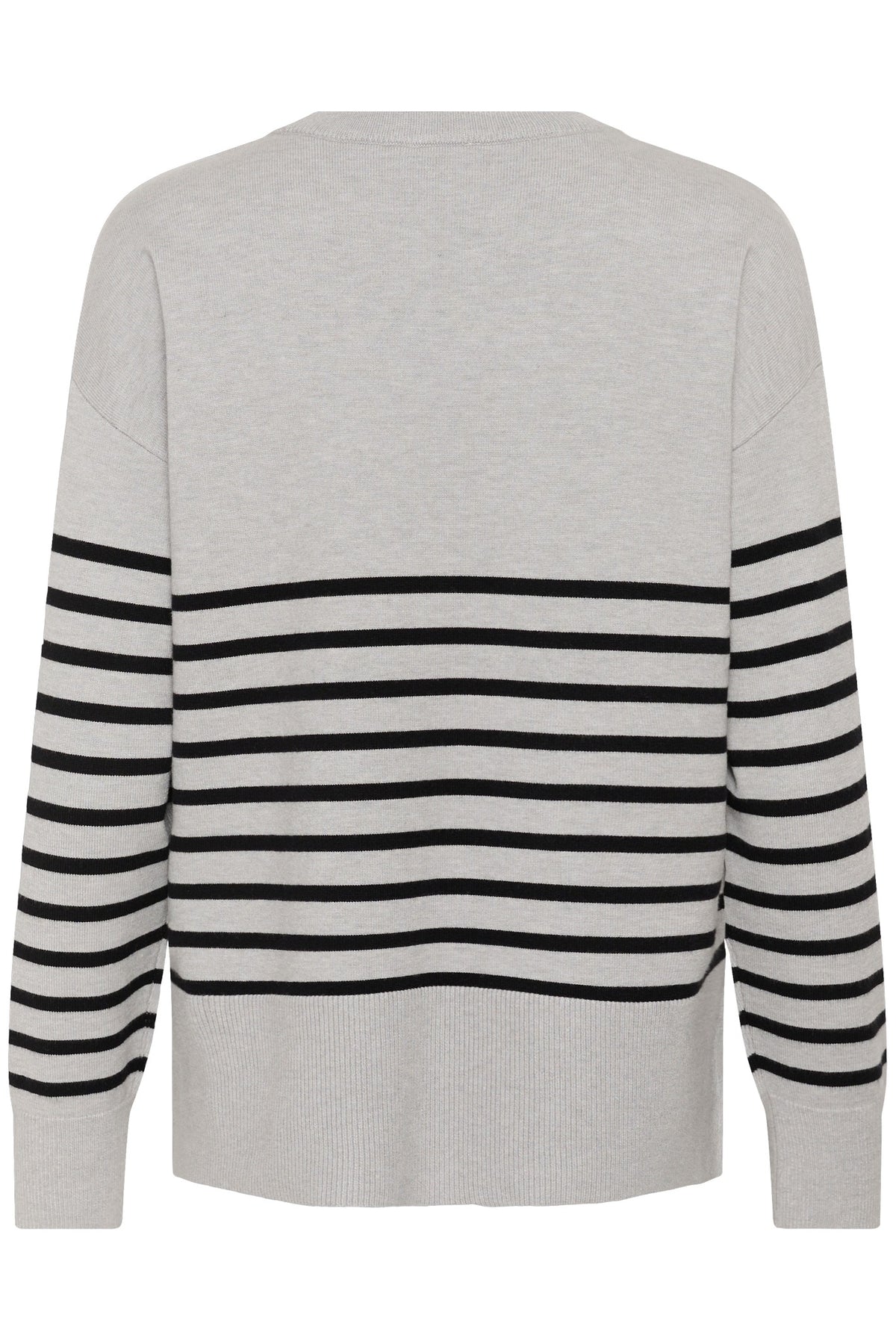 KAlimone Pullover Knit Grey melange/Black Stripe - 10 - 10511830