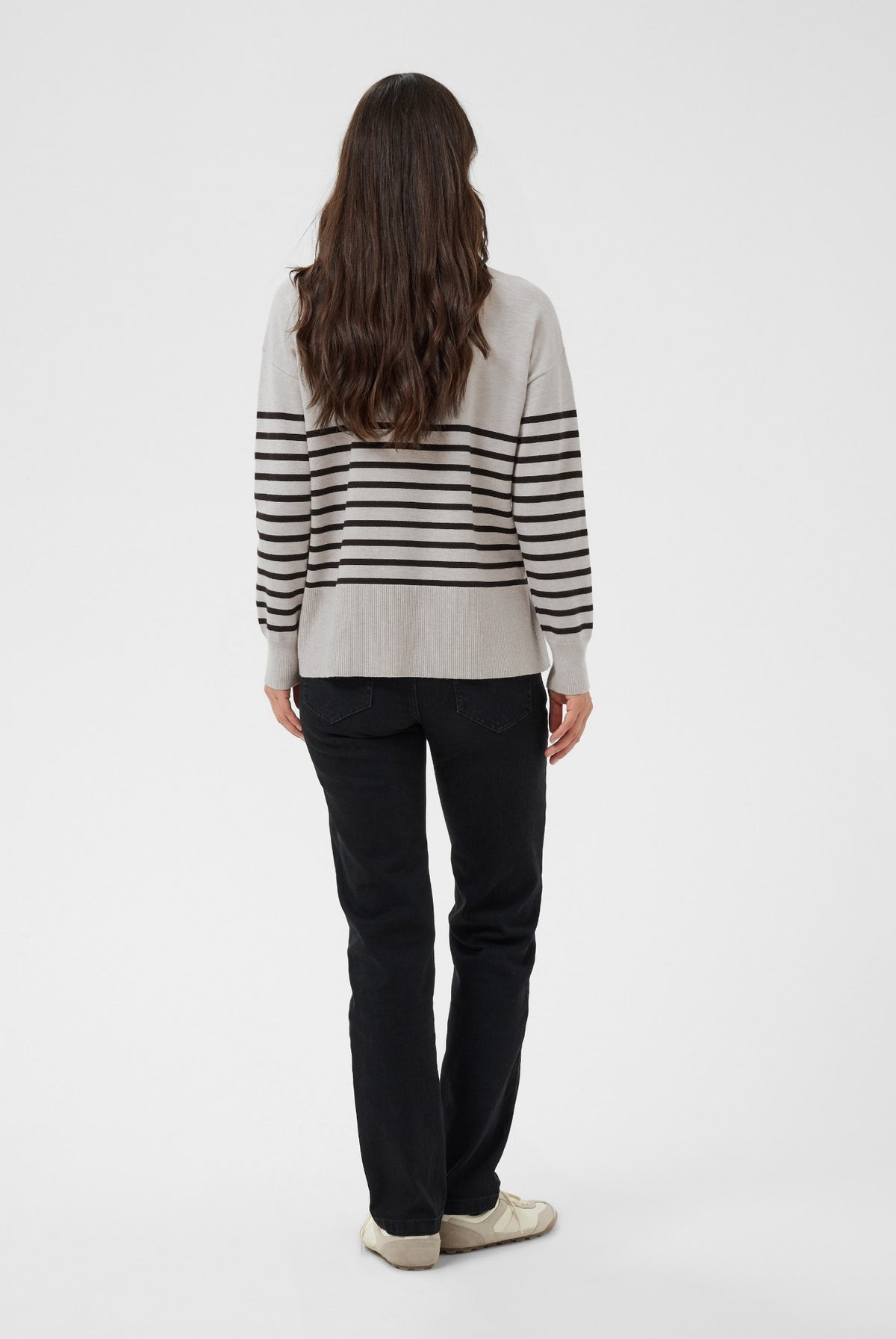 KAlimone Pullover Knit Grey melange/Black Stripe - 10 - 10511830