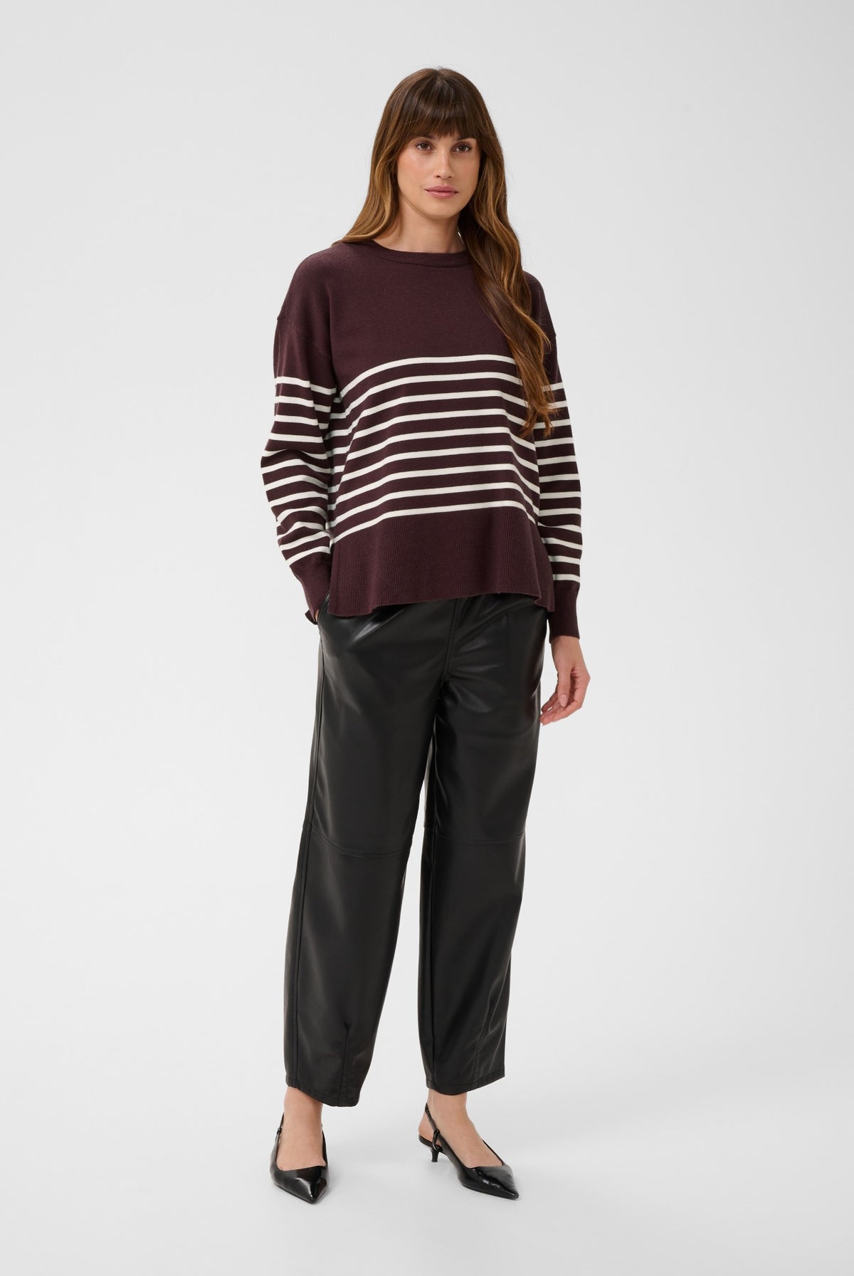 KAlimone Pullover Knit Fudge/Chalk Stripe - 109820 - 10511830