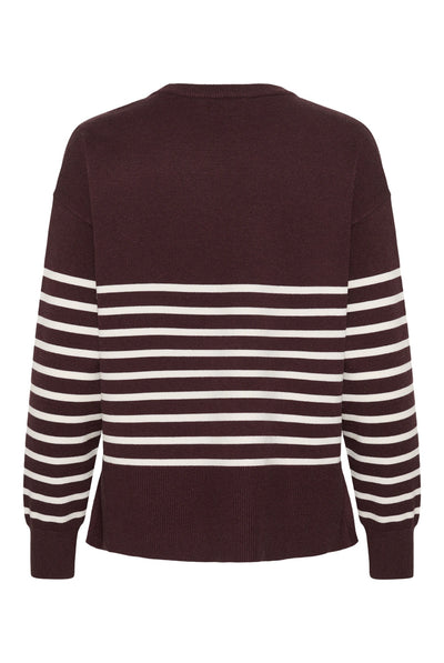 KAlimone Pullover Knit Fudge/Chalk Stripe - 109820 - 10511830 Thumbnail