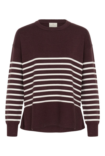 KAlimone Pullover Knit Fudge/Chalk Stripe - 109820 - 10511830 Thumbnail
