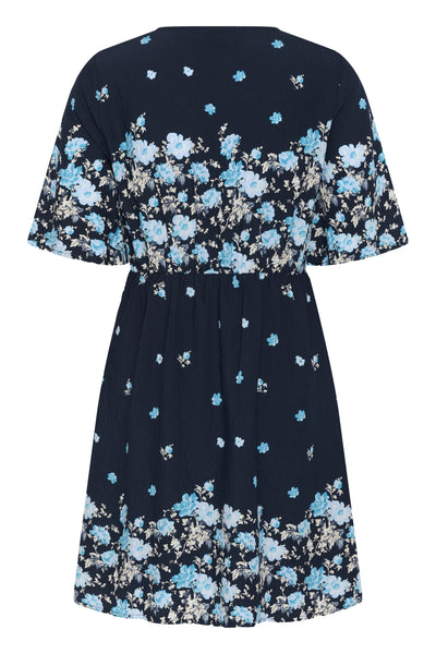 KArosine Dress Midnight Marine Border Flower - 10511833 Thumbnail