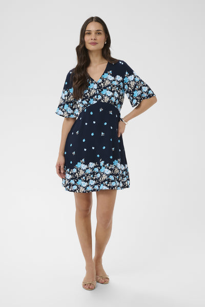 KArosine Dress Midnight Marine Border Flower - 10511833 Thumbnail