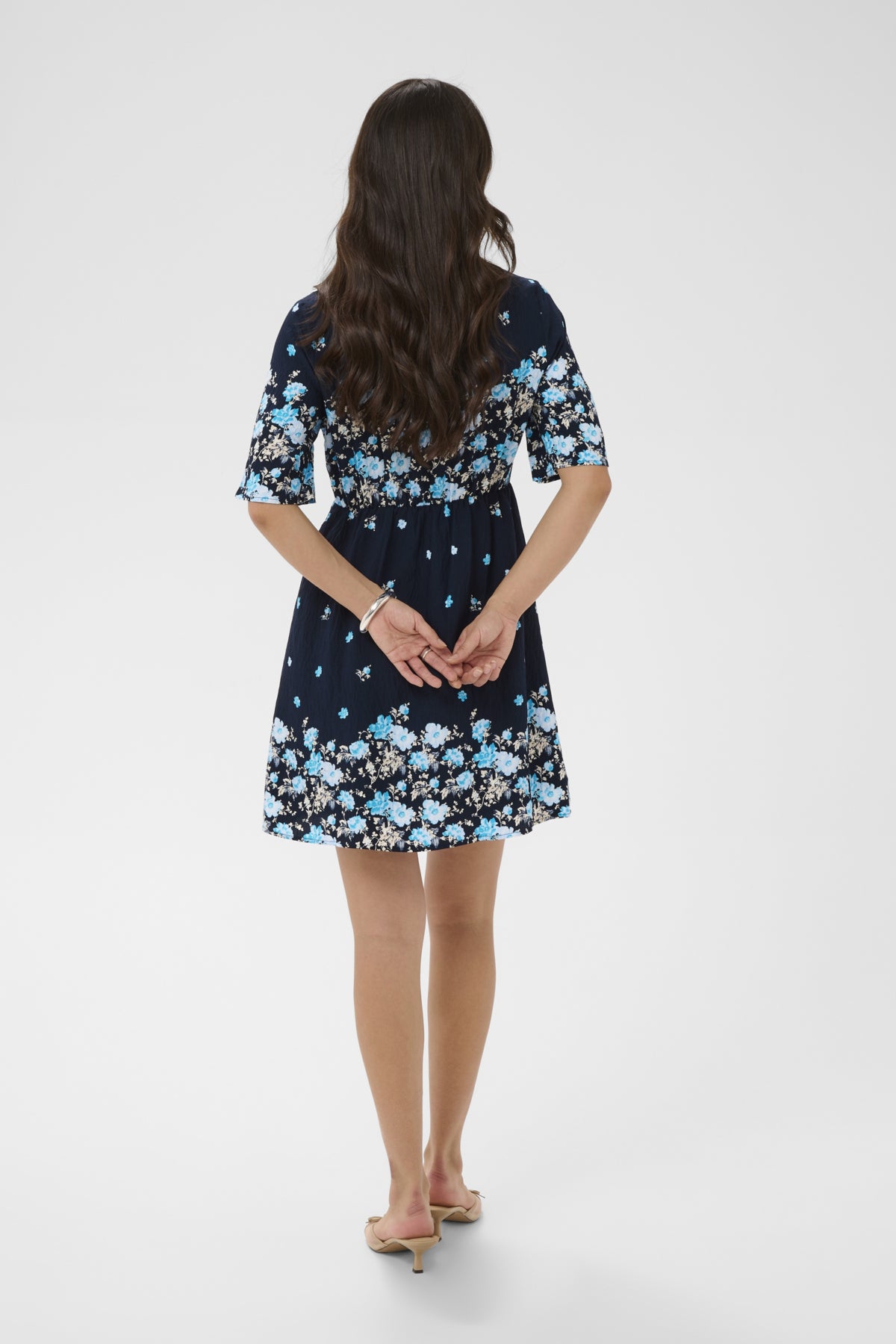 KArosine Dress Midnight Marine Border Flower - 10511833