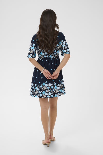 KArosine Dress Midnight Marine Border Flower - 10511833 Thumbnail