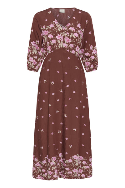 KArosine Long Dress Henna Border Flower - 1000074 - 10511834 Thumbnail