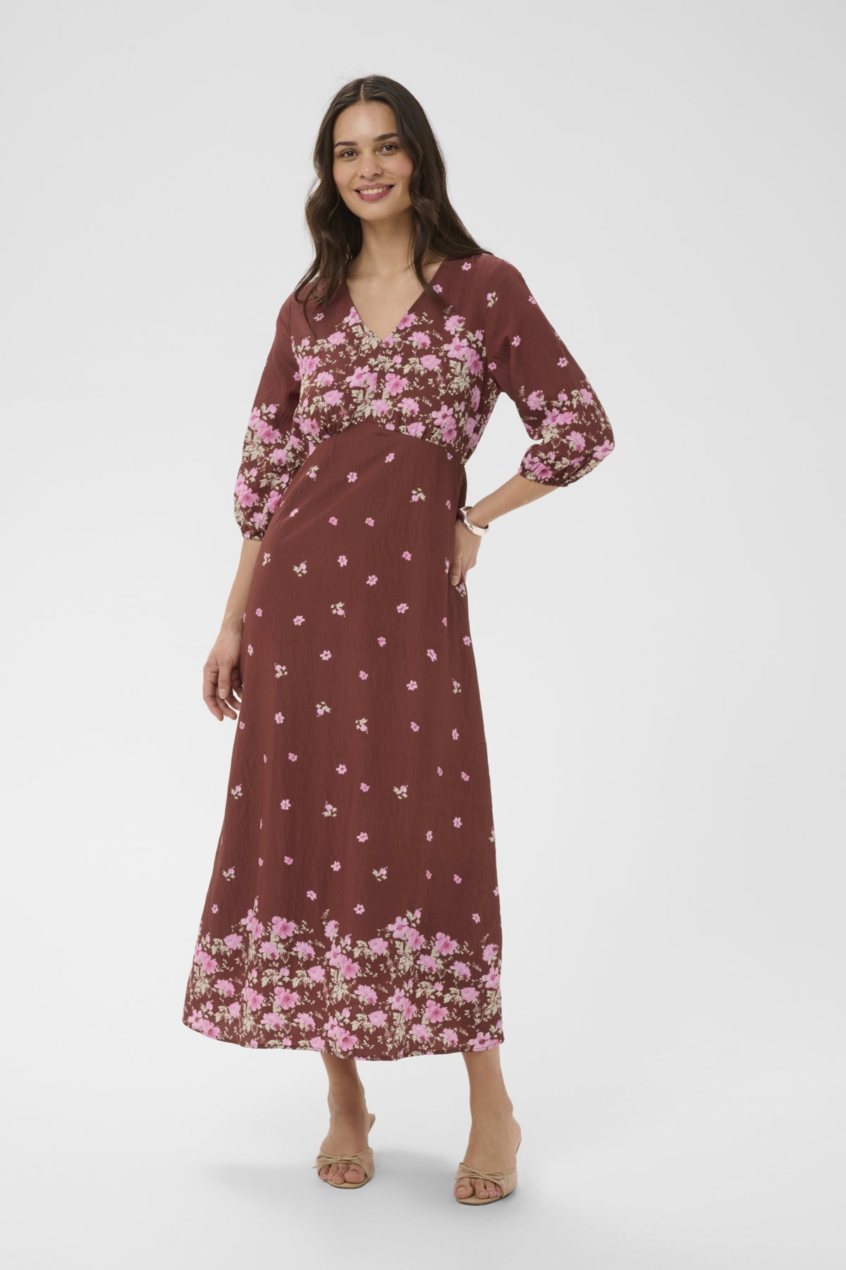 KArosine Long Dress Henna Border Flower - 1000074 - 10511834